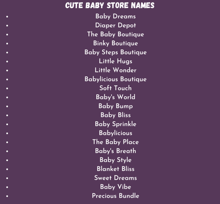 101+ Catchy Baby Clothing Store Name ideas and Suggestions - Tiplance