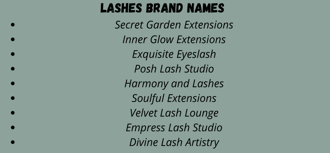 Lashes Brand Names