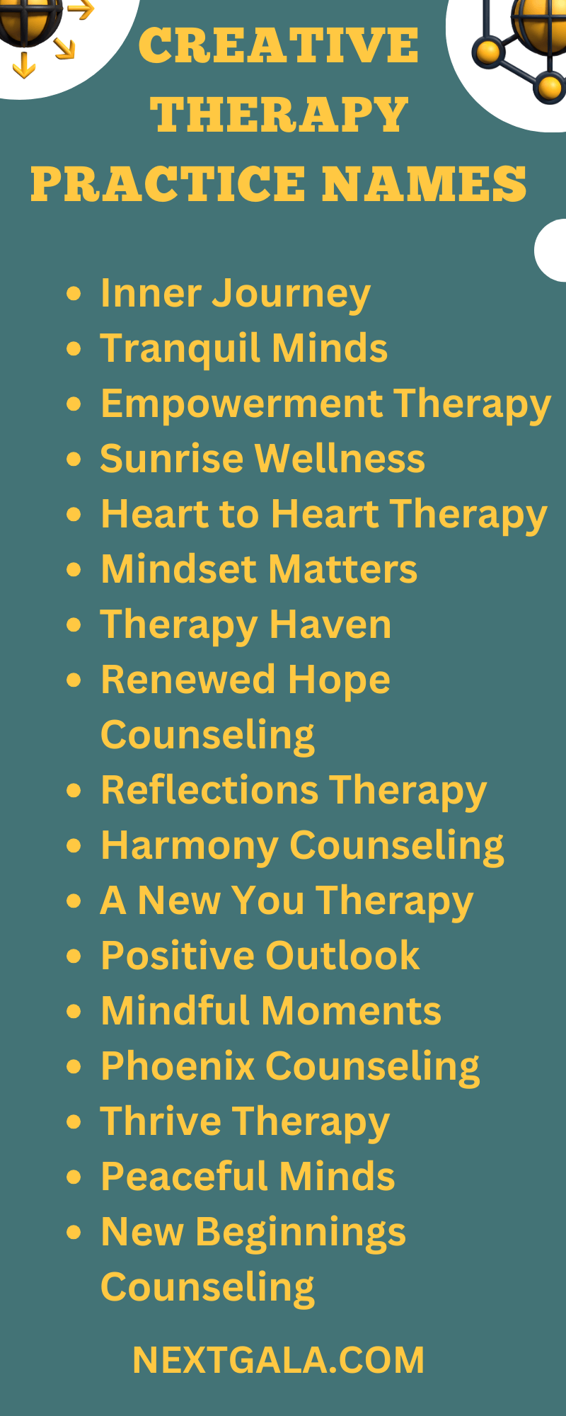 Creative Therapy Practice Names