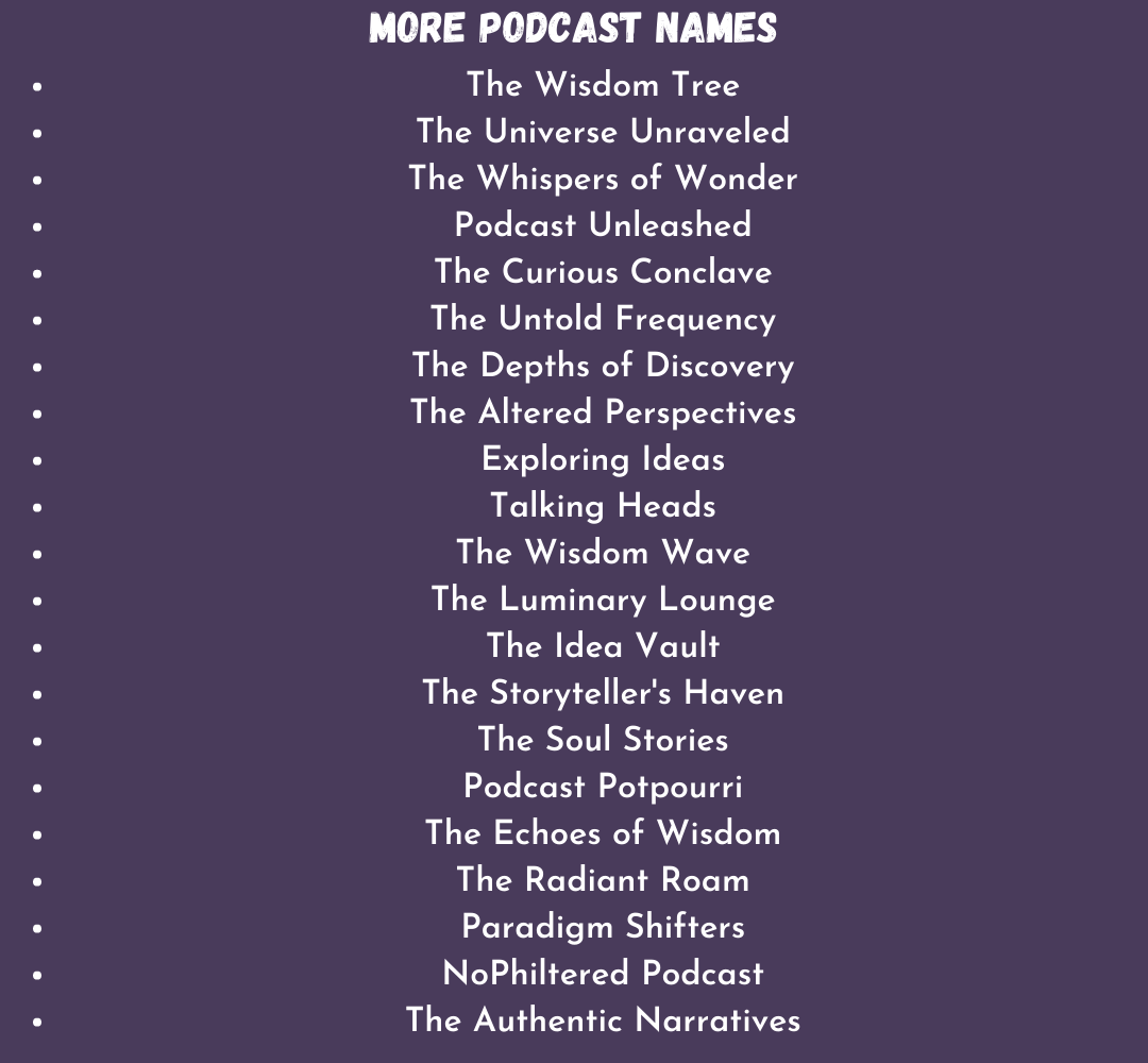 Podcast Names
