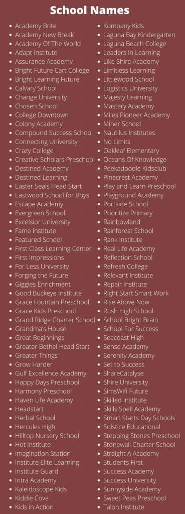 700 Unique and Creative Names for Schools (Ultimate List)