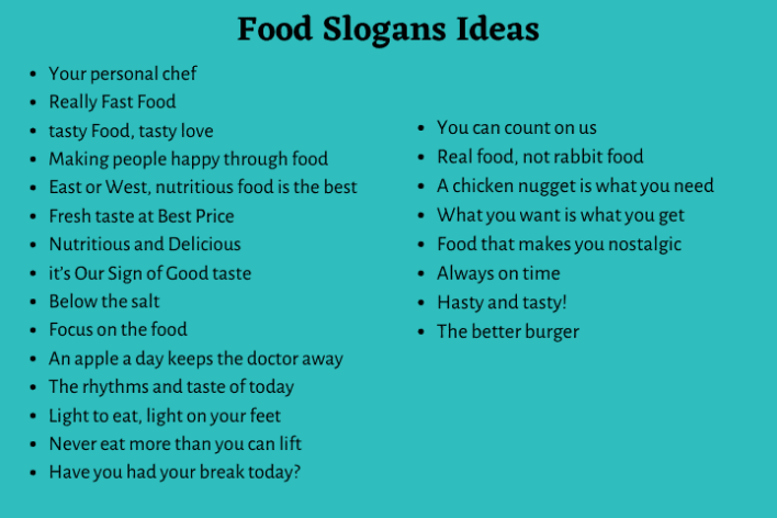 Food Slogans 