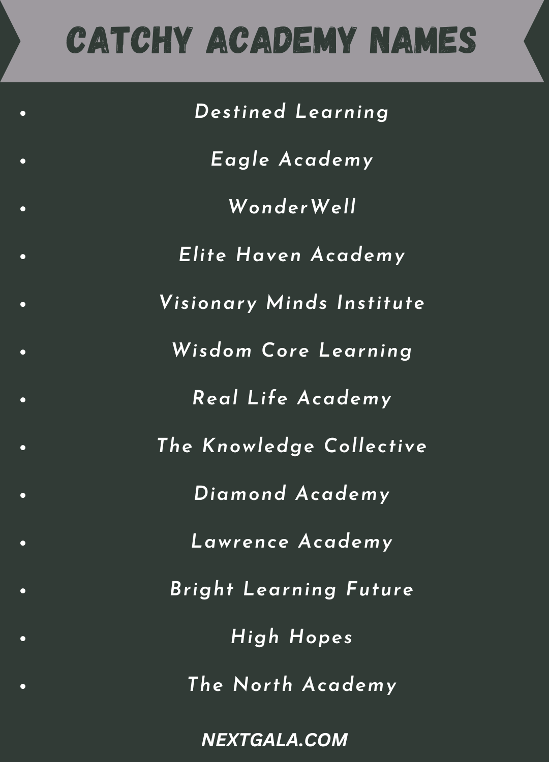 Catchy Academy Names