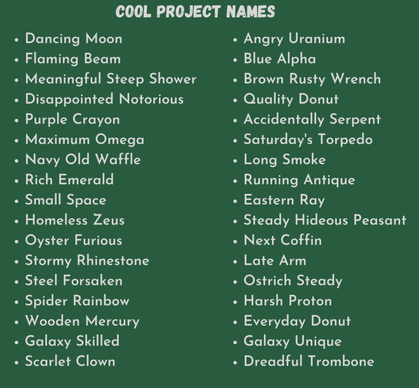 How to Choose a Project Name: Tips & 10 Project Code Names