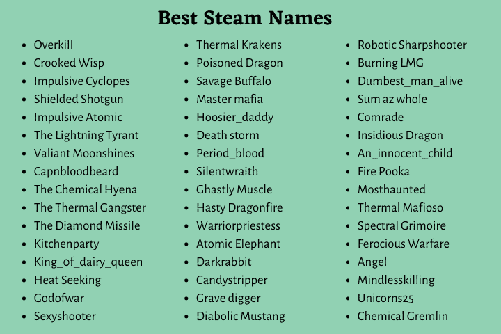 most funny steam names