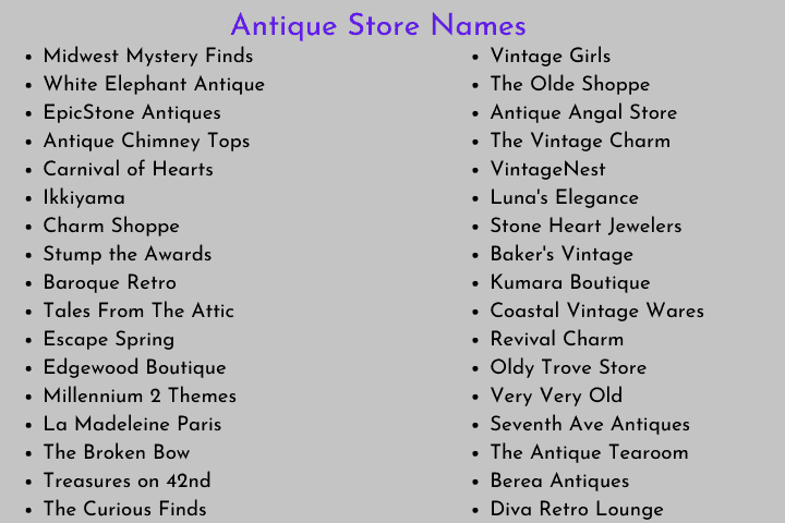 750+ Vintage Store Names For Your Business, Shop, Boutique