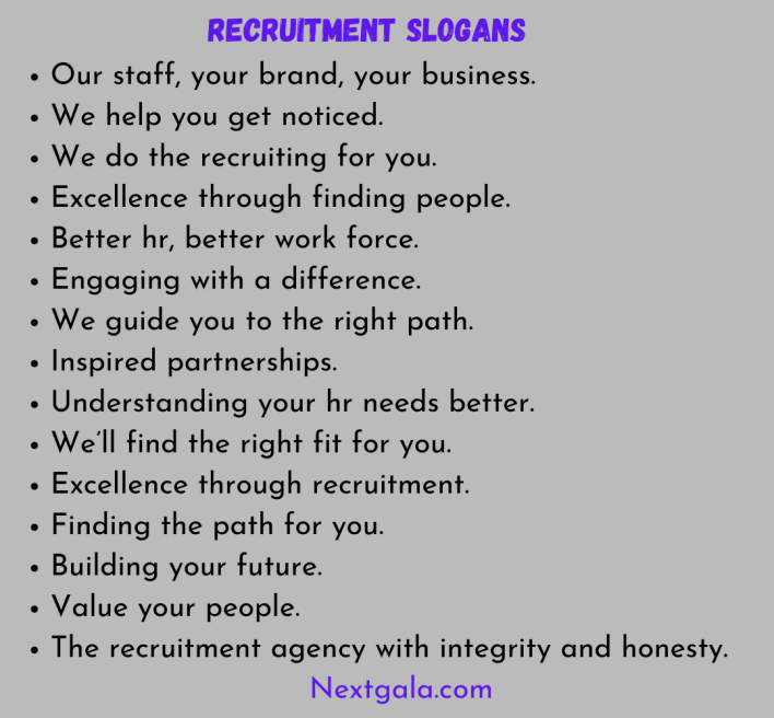 Recruitment Slogans