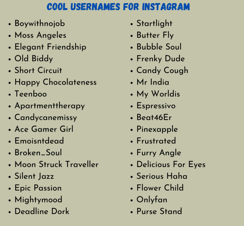 Instagram Names for Girls and Boys: 300+ Cool and Trendy ID Names or  Usernames for Your Instagram - MySmartPrice