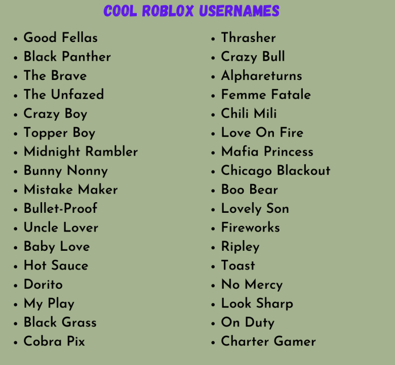 4500+ Funny, Cool, And Awesome Roblox Usernames (2023)