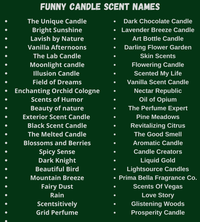 Funny Candle Scent Names