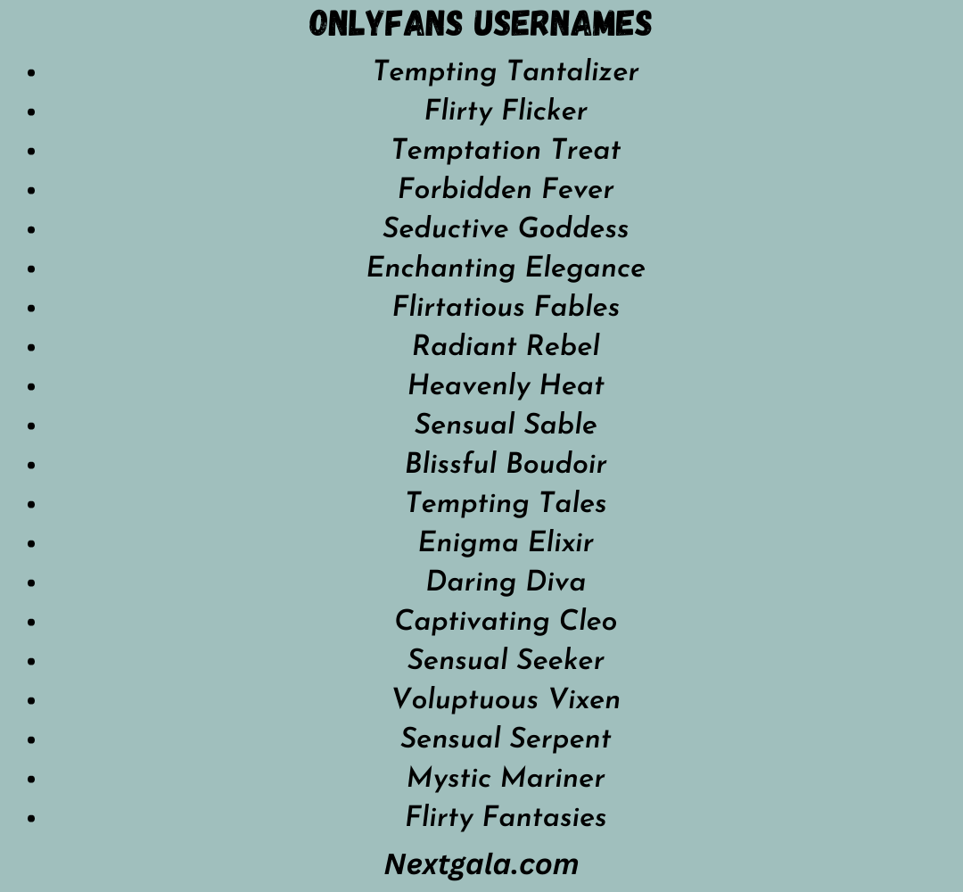 Onlyfans Usernames