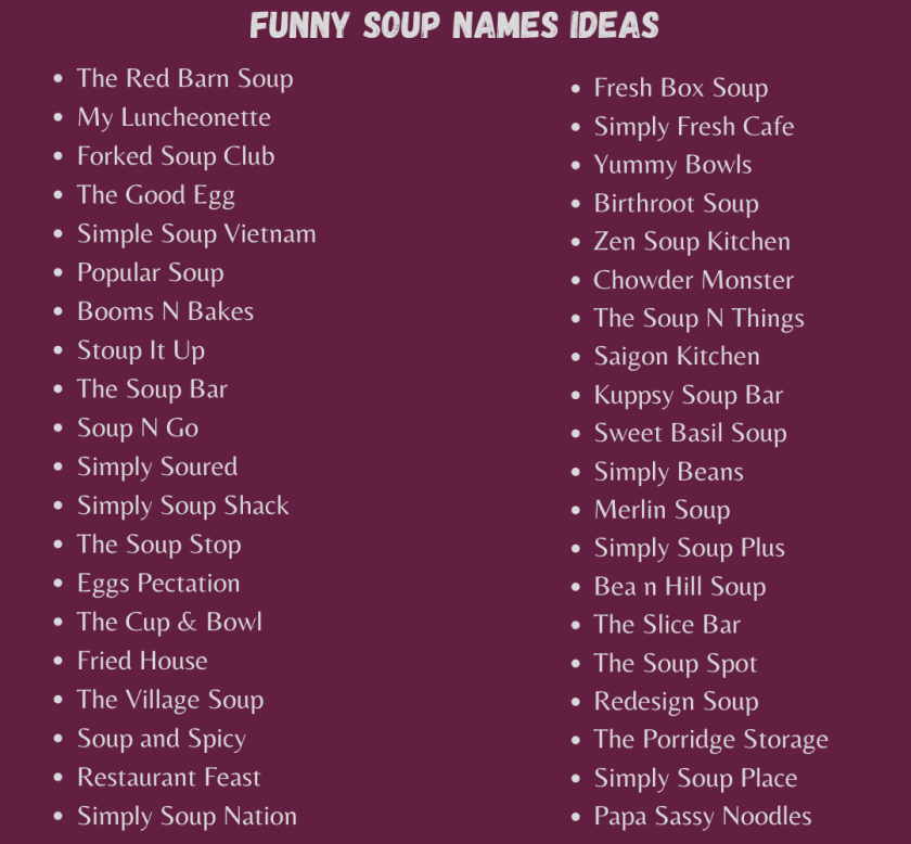 Funny Soup Names Ideasv