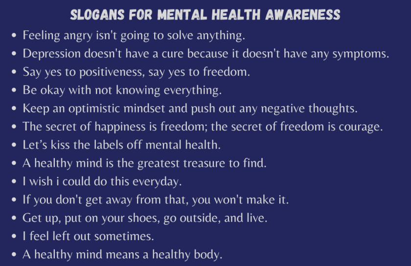 Slogans for Mental Health Awareness