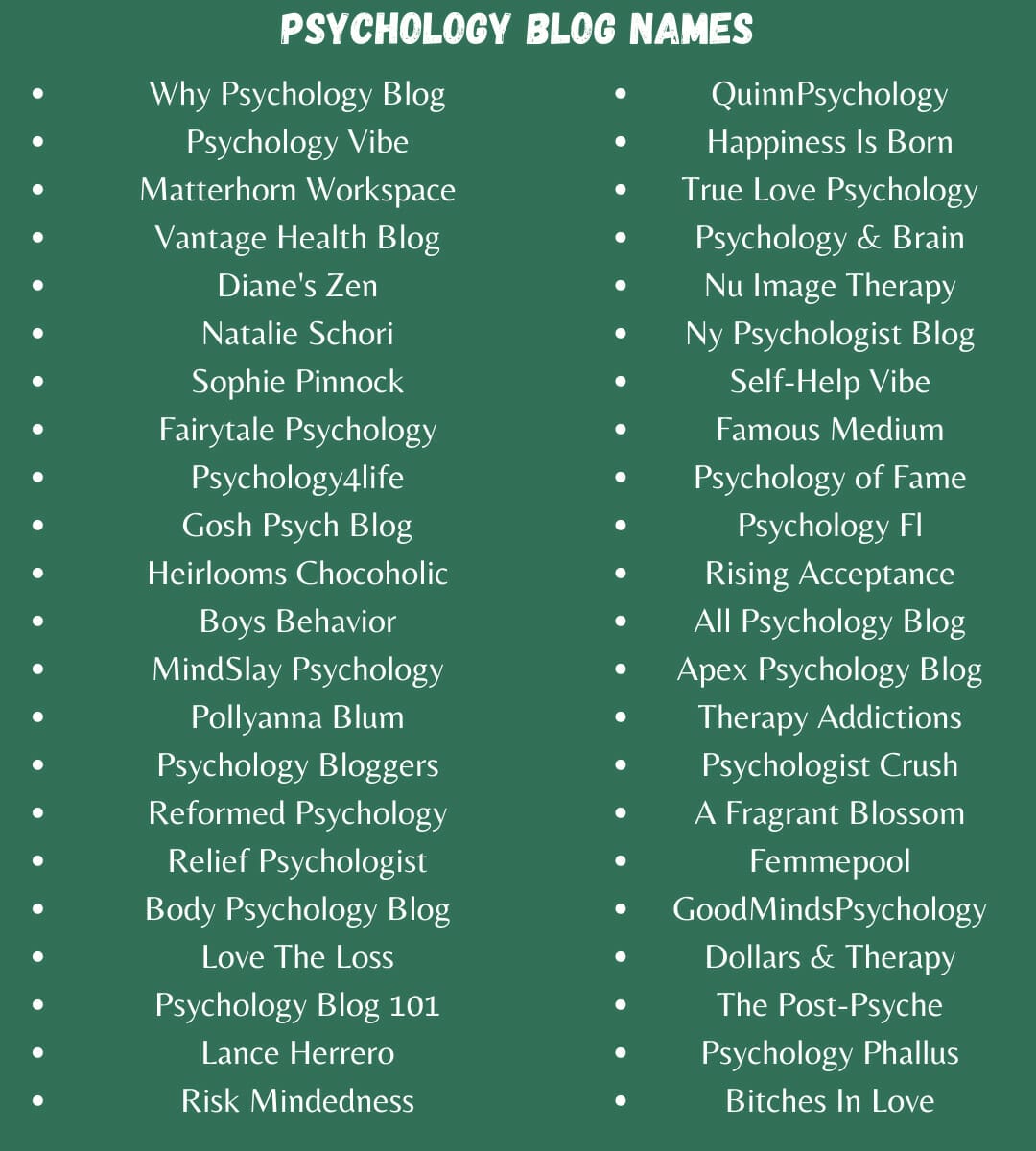 Psychology Blog Names
