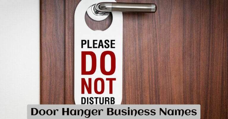Door Hanger Business Names