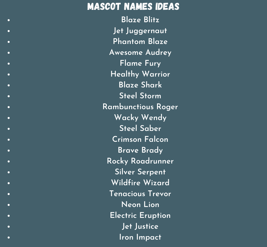 Mascot Names Ideas