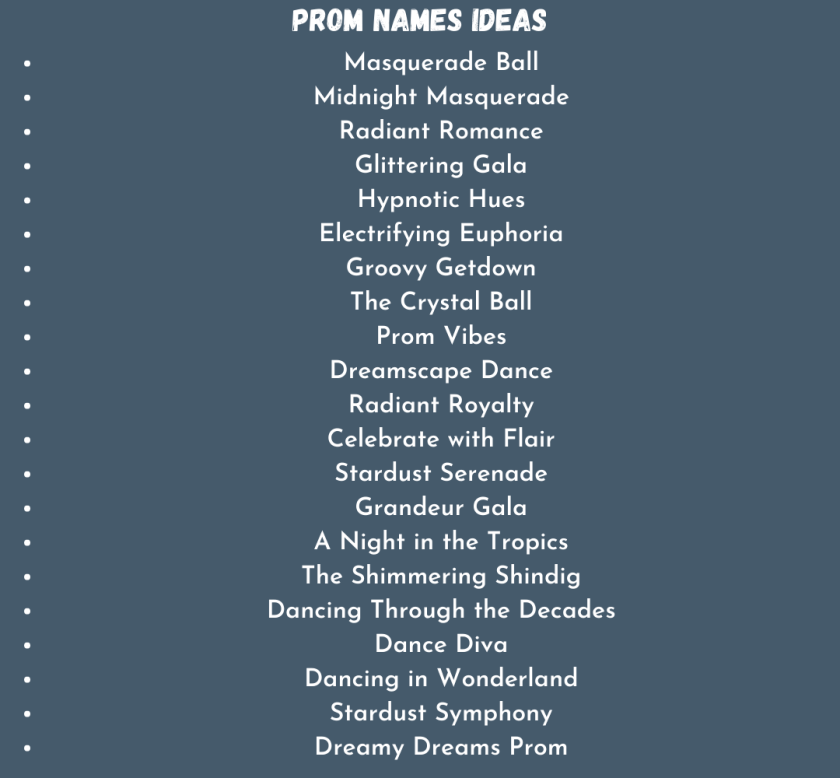 Prom Names
