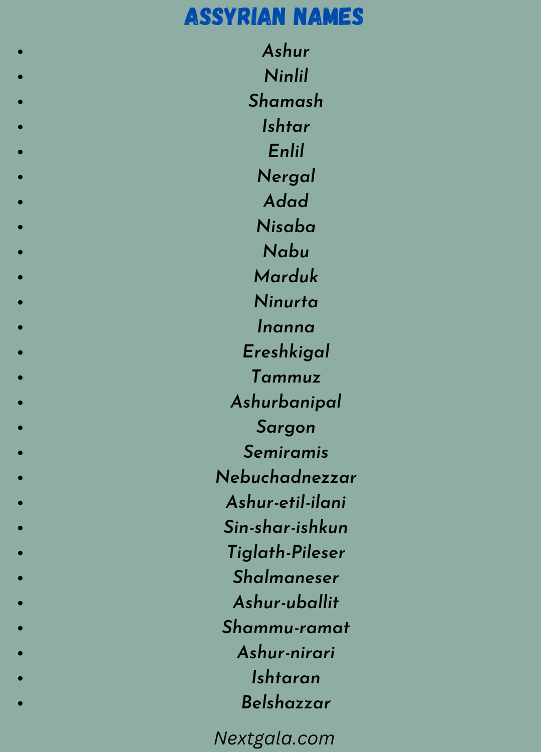 Assyrian Names