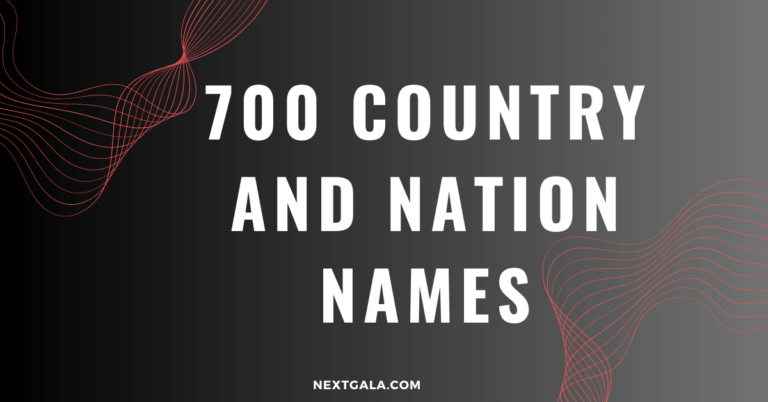 Country And Nation Names