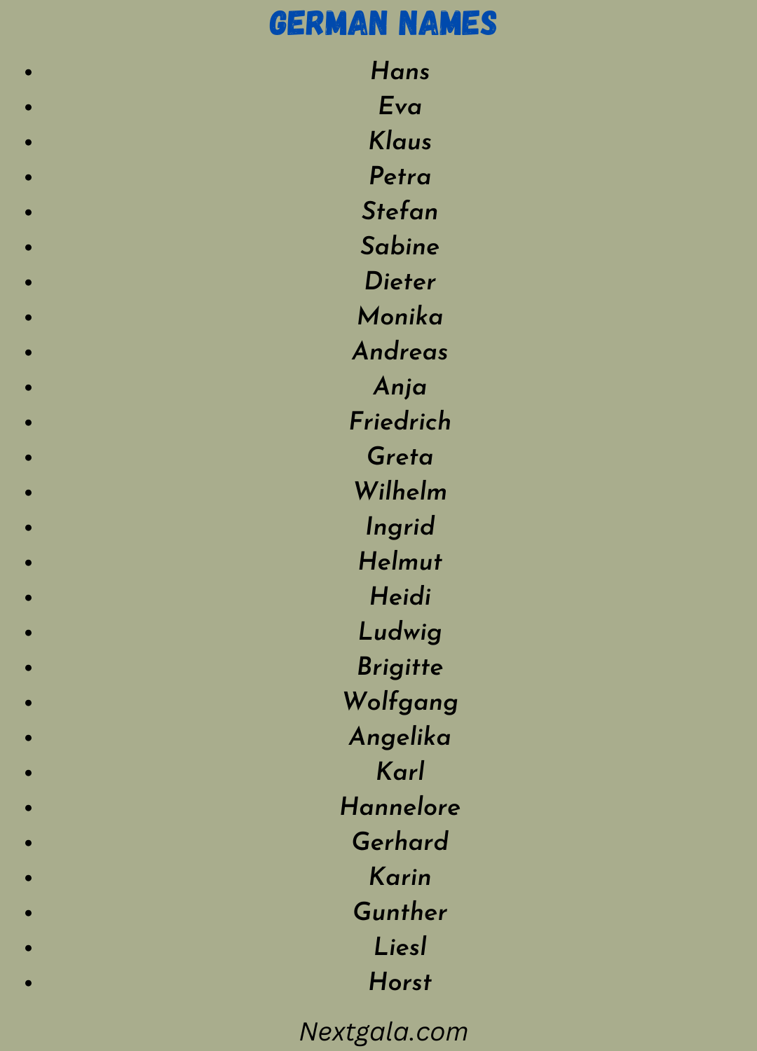 German Names
