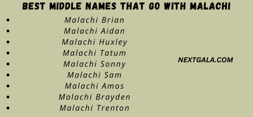 Middle Names That Go with Malachi (1)