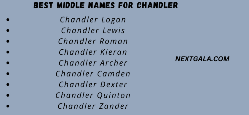 Best Middle Names for Chandler