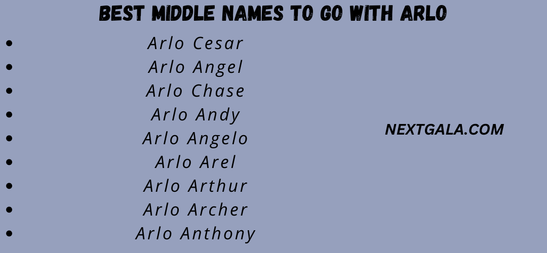 Best Middle Names to Go with Arlo