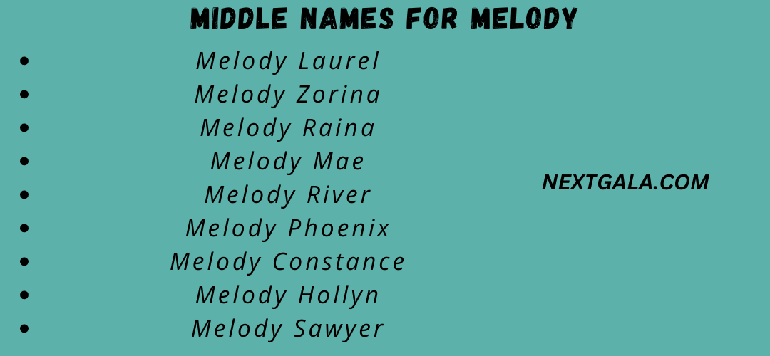 Middle Names for Melody