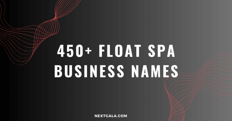 Float Spa Business Names