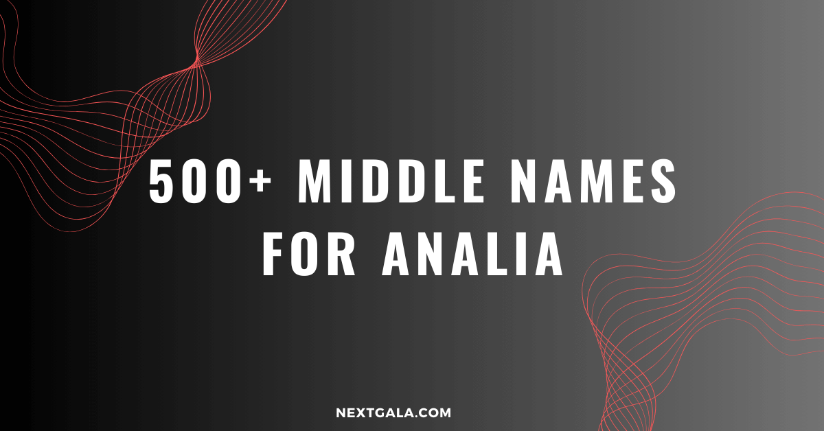 Middle Names For Analia