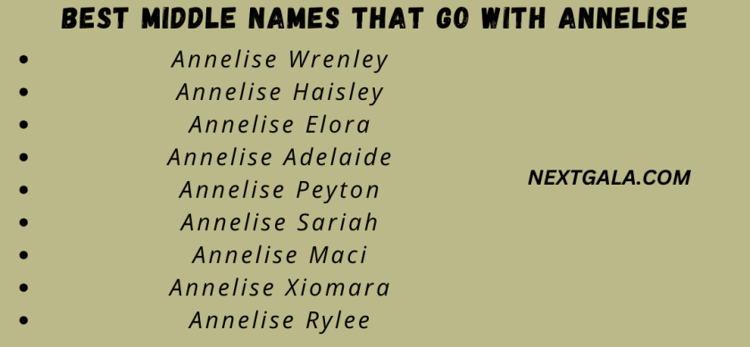 Best Middle Names That Go with Annelise