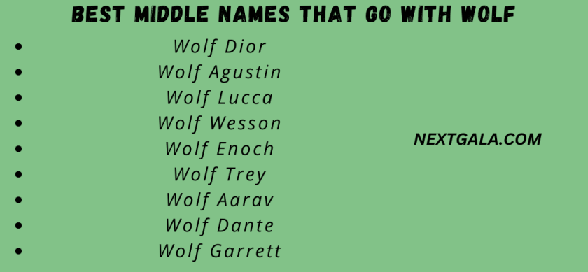 Best Middle Names That Go with Wolf