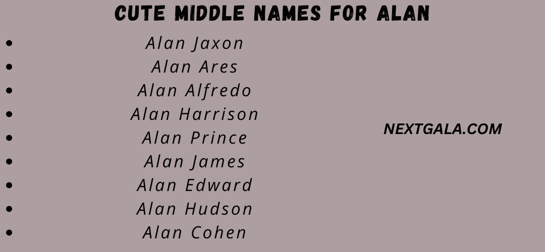 Middle Names for Alan