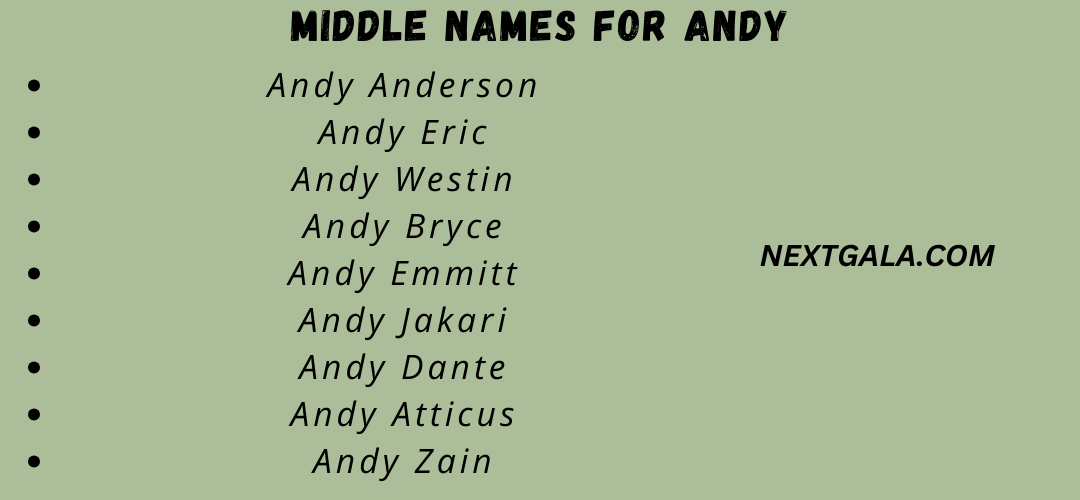 Middle Names For Andy