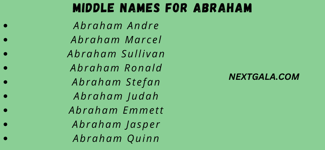 Middle Names for Abraham