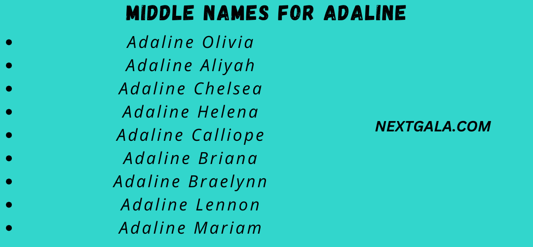 Middle Names for Adaline