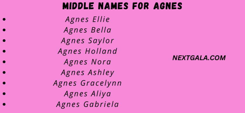 Middle Names for Agnes