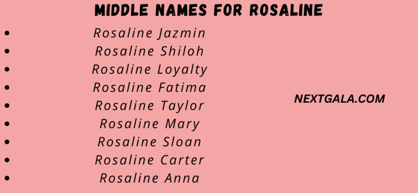 Middle Names for Rosaline