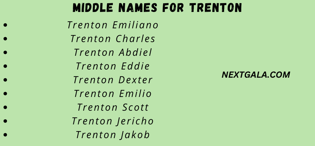 Middle Names for Trenton