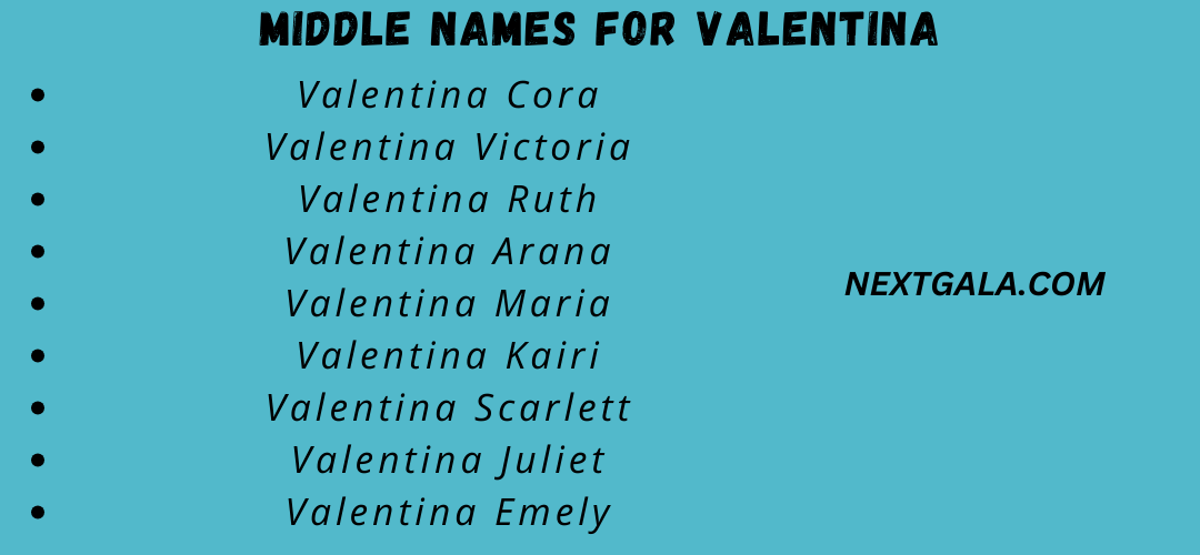 Middle Names for Valentina