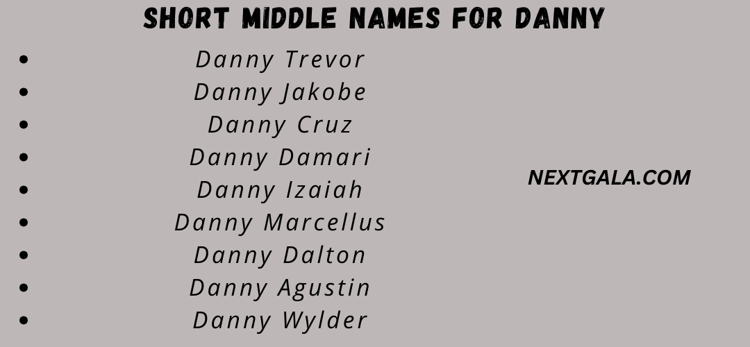 Middle Names For Danny