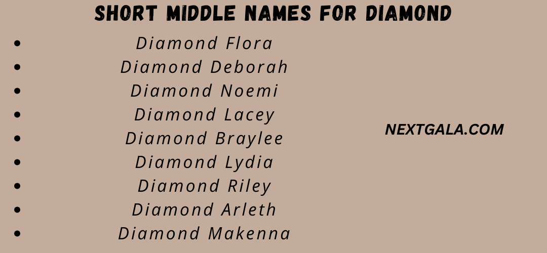 Middle Names For Diamond