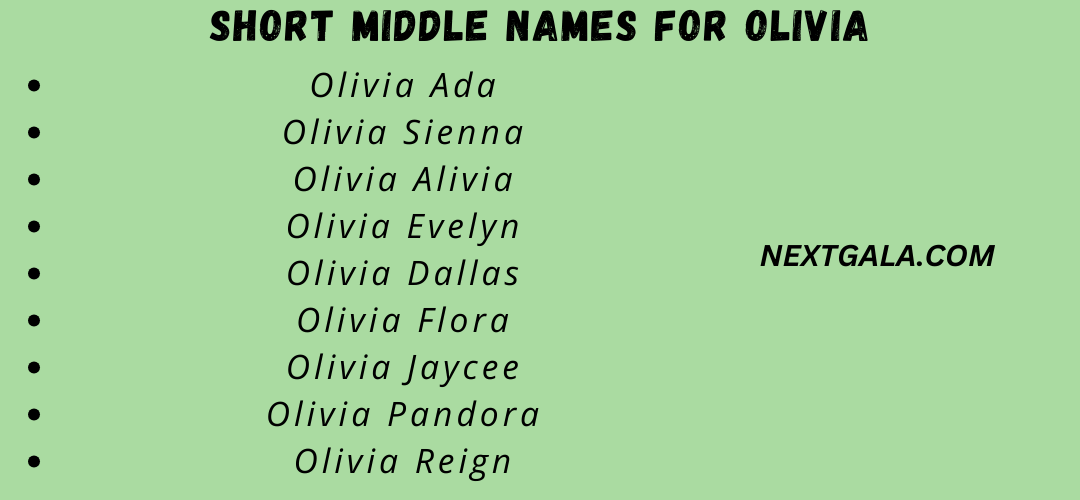 Middle Names for Olivia