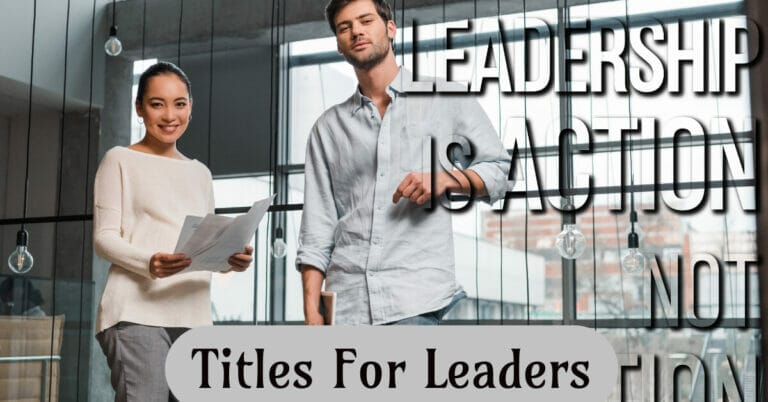 Titles for Leaders