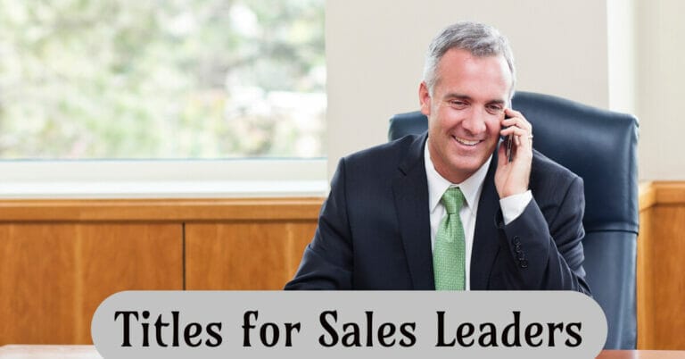 Titles for Sales Leaders