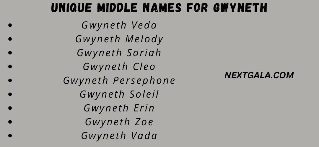 Middle Names For Gwyneth