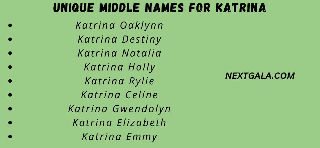 Middle Names For Katrina