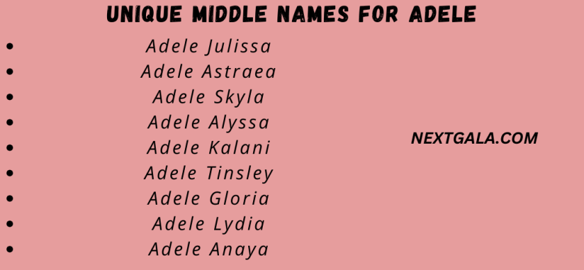 Middle Names for Adele