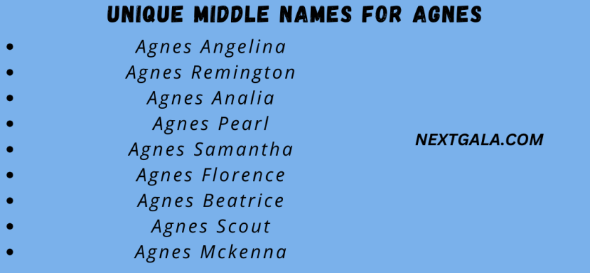 Middle Names for Agnes