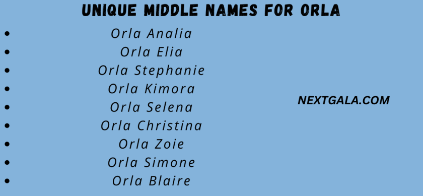 Middle Names for Orla